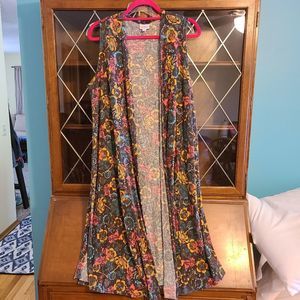 Lularoe - Joy vest - size Large - pretty floral lace - NWOT